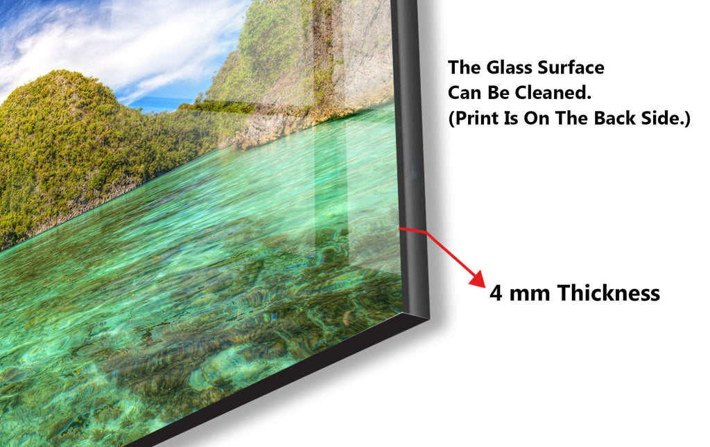 Tropical Lagoon View Wall Art – Glass Backsplash-BacksplashArtworks