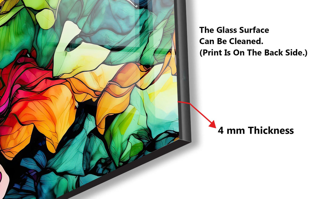 Modern Artistic Design - Glass Kitchen Backsplash-BacksplashArtworks