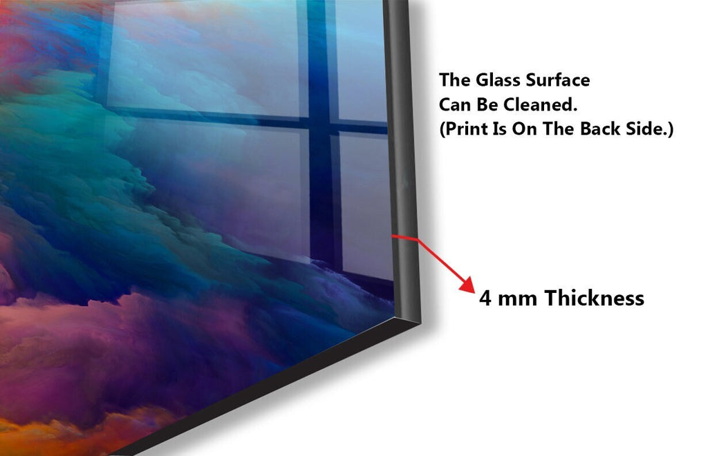 Abstract Tempered Glass Backsplash-BacksplashArtworks
