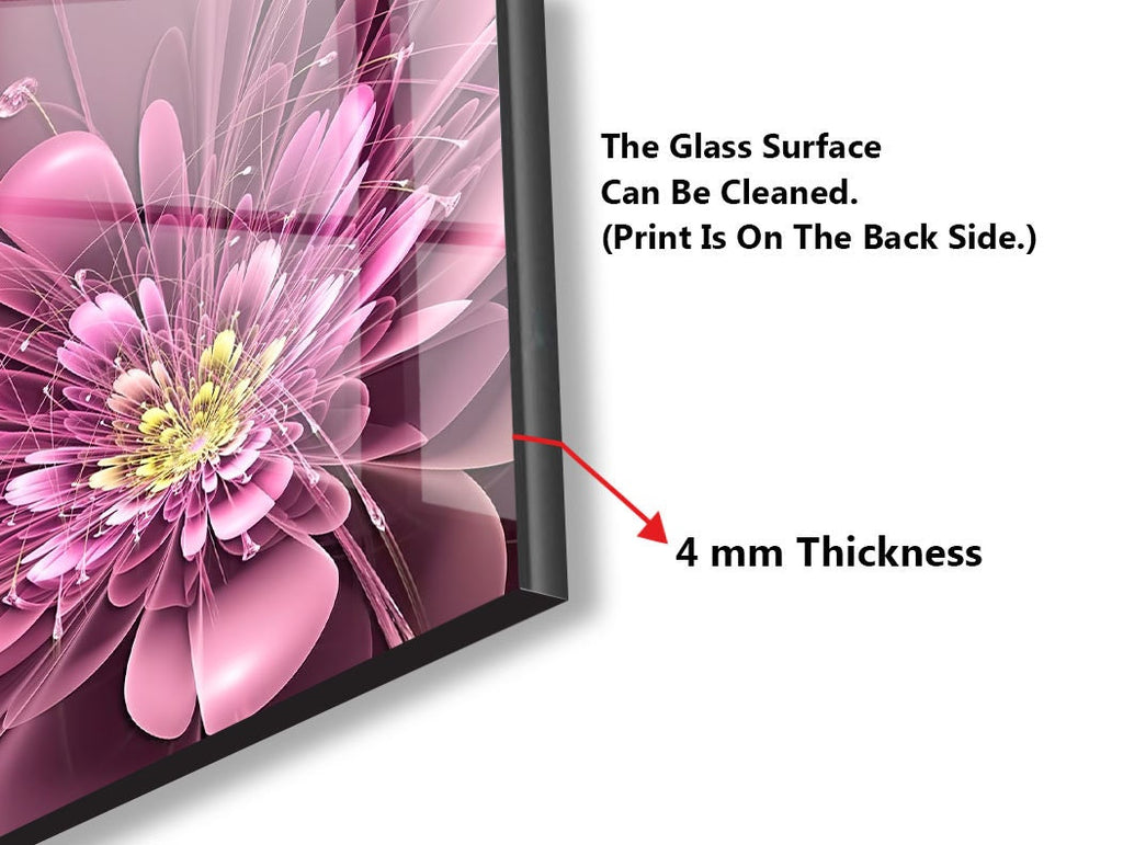 Purple Orchid Tempered Glass Backsplash-BacksplashArtworks