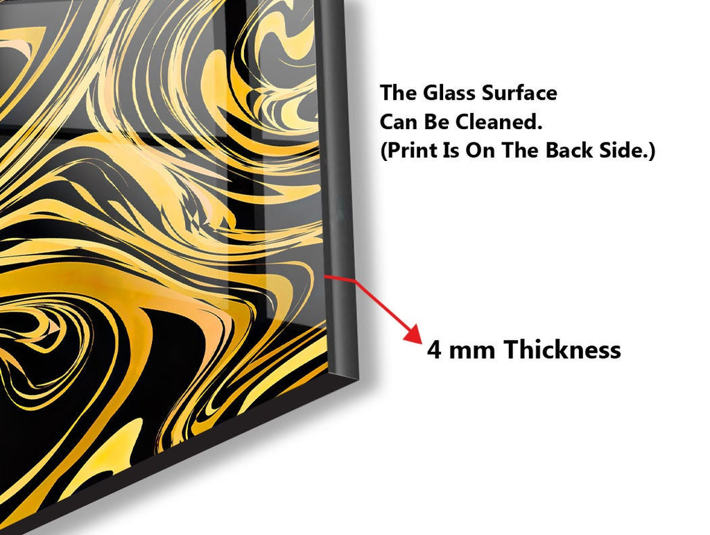 Abstract Tempered Glass Backsplash-BacksplashArtworks