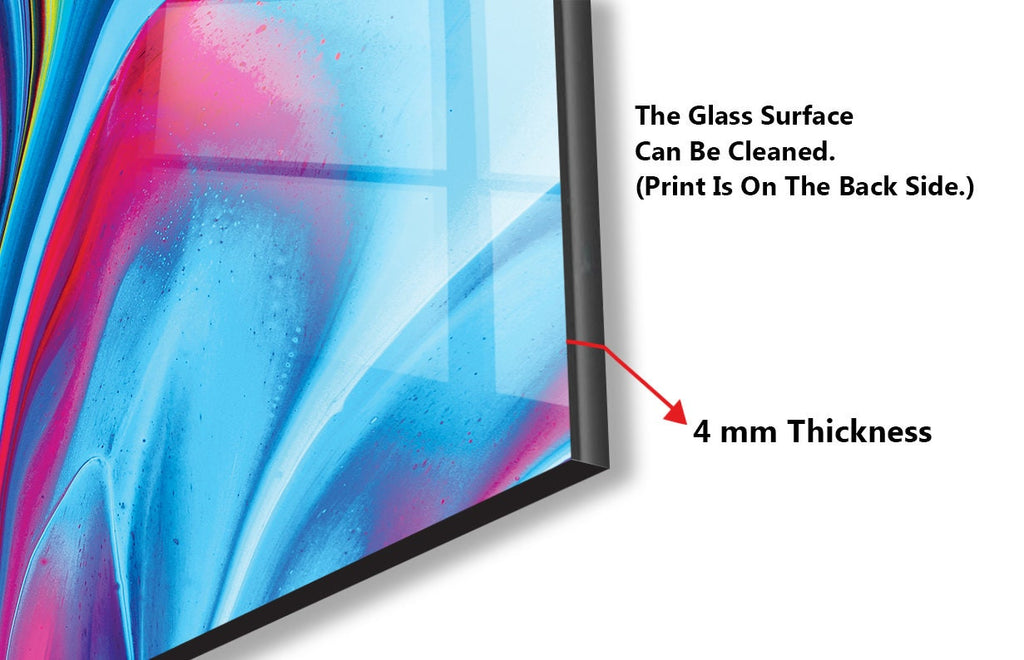 Abstract Tempered Glass Backsplash-BacksplashArtworks