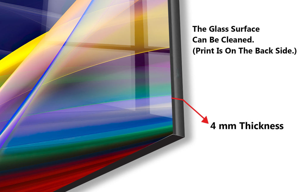 Abstract Tempered Glass Backsplash-BacksplashArtworks