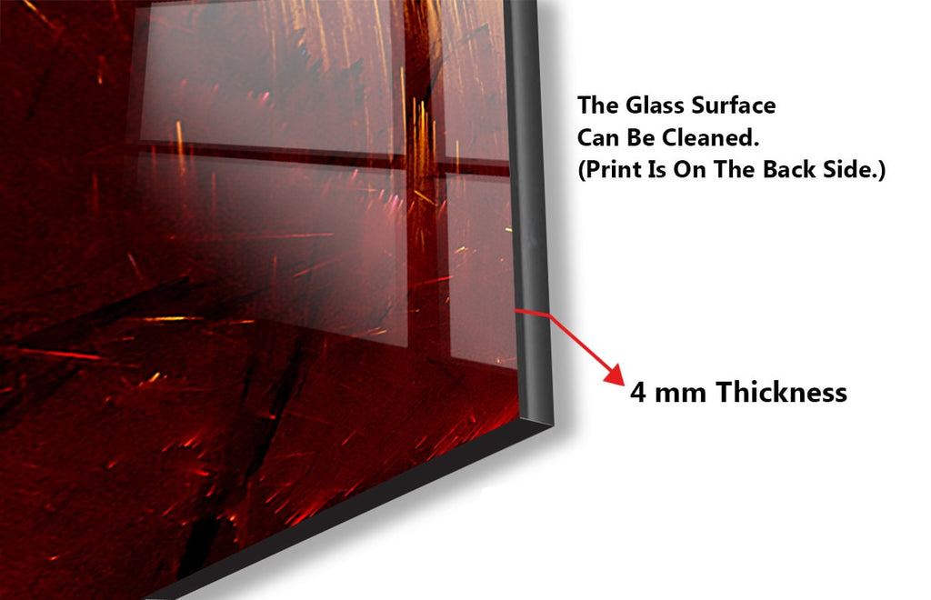 Abstract Tempered Glass Backsplash-BacksplashArtworks