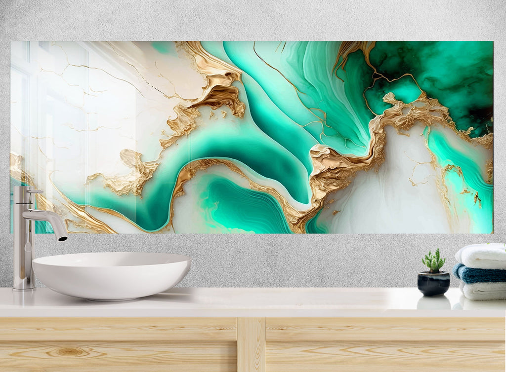 Abstract Tempered Glass Backsplash-BacksplashArtworks