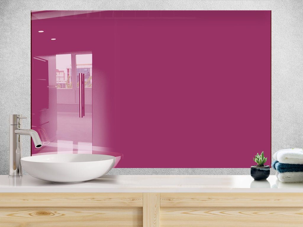 Crimson - Tempered Glass Kitchen Backsplash-BacksplashArtworks