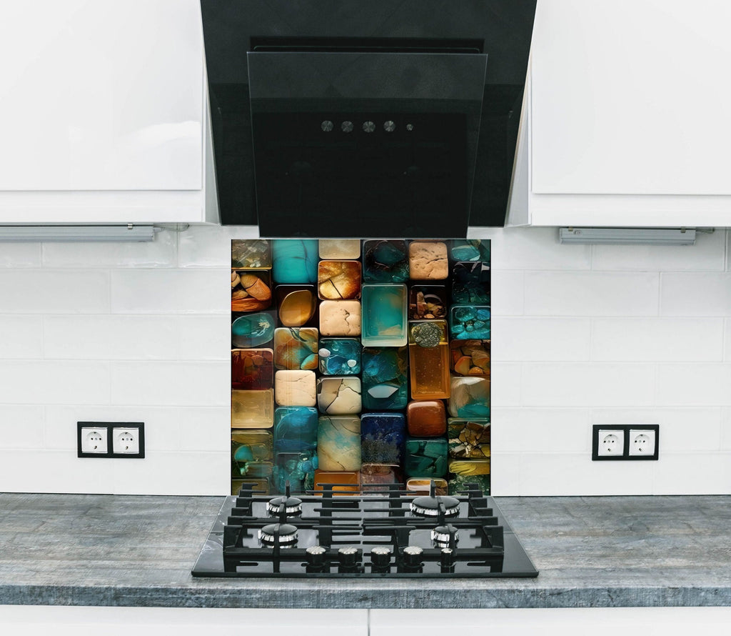 Zen Spa Stones Tempered Glass Backsplash-BacksplashArtworks
