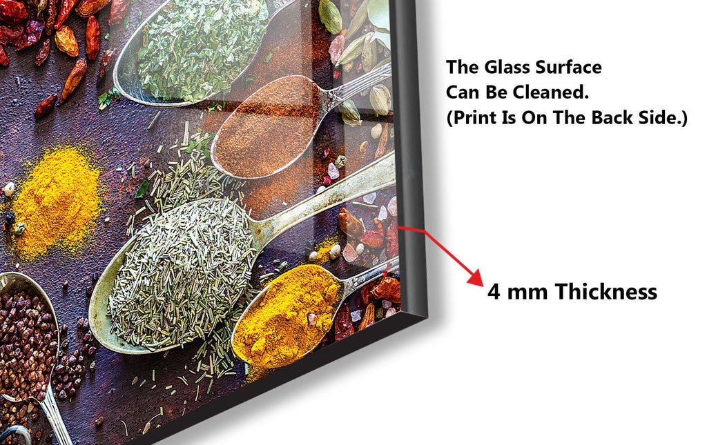 Mediterranean Spice Infusion - Glass Kitchen Backsplash-BacksplashArtworks