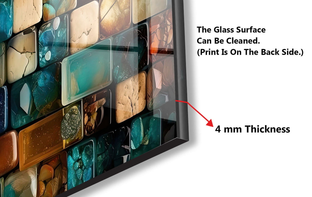 Zen Spa Stones Tempered Glass Backsplash-BacksplashArtworks