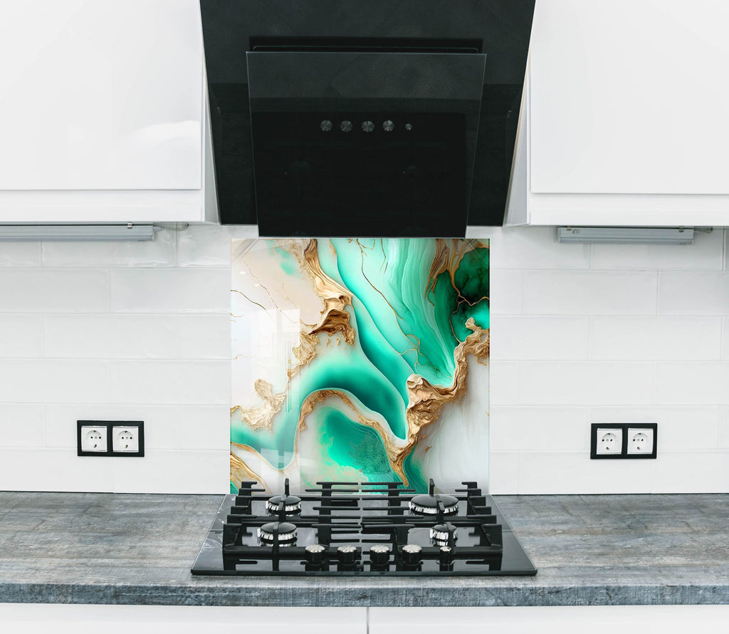 Abstract Tempered Glass Backsplash-BacksplashArtworks