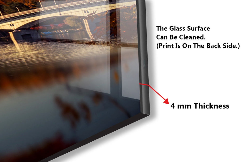 Mount Fuji Autumn View - Glass Kitchen Backsplash-BacksplashArtworks