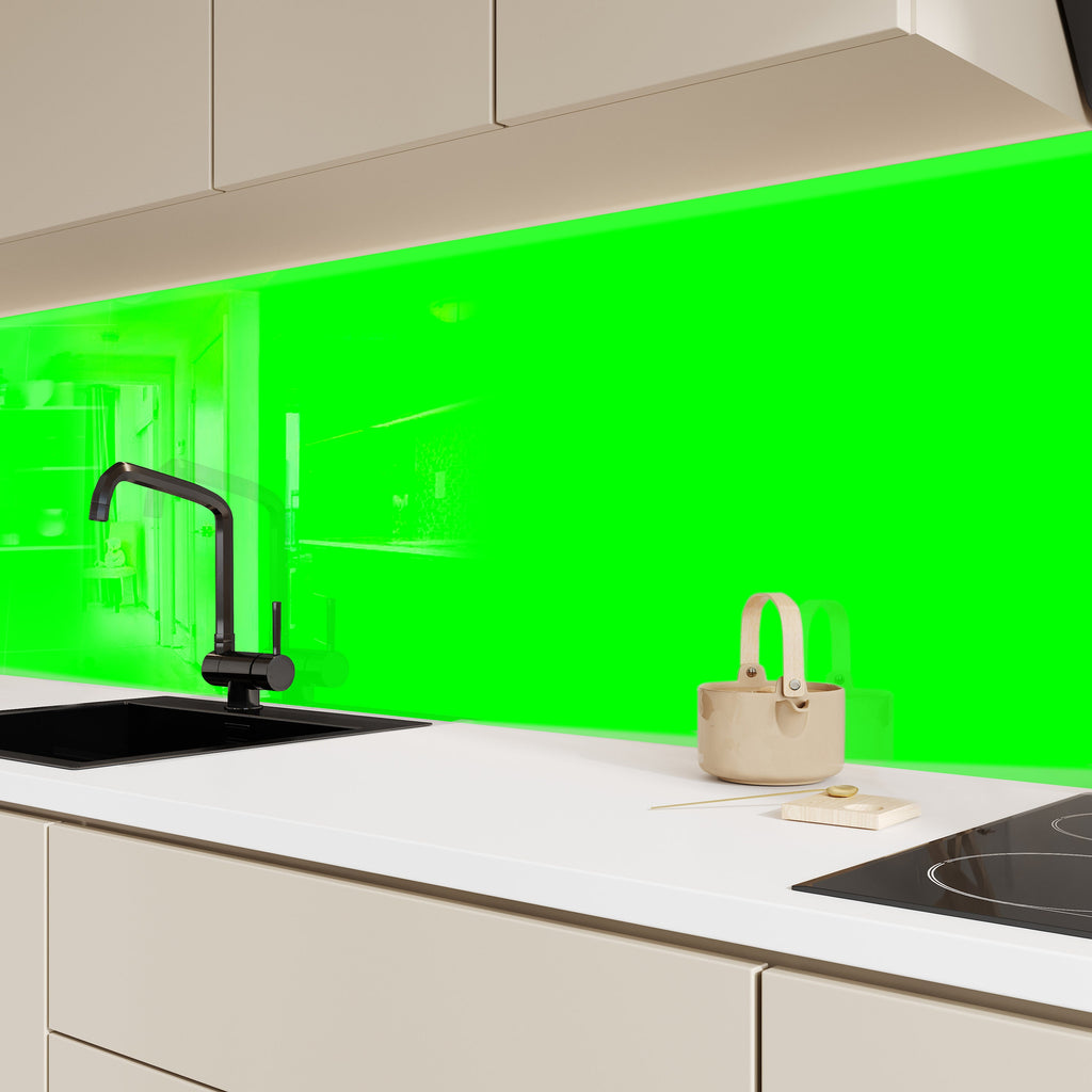 Green - Glass Kitchen Backsplash-BacksplashArtworks