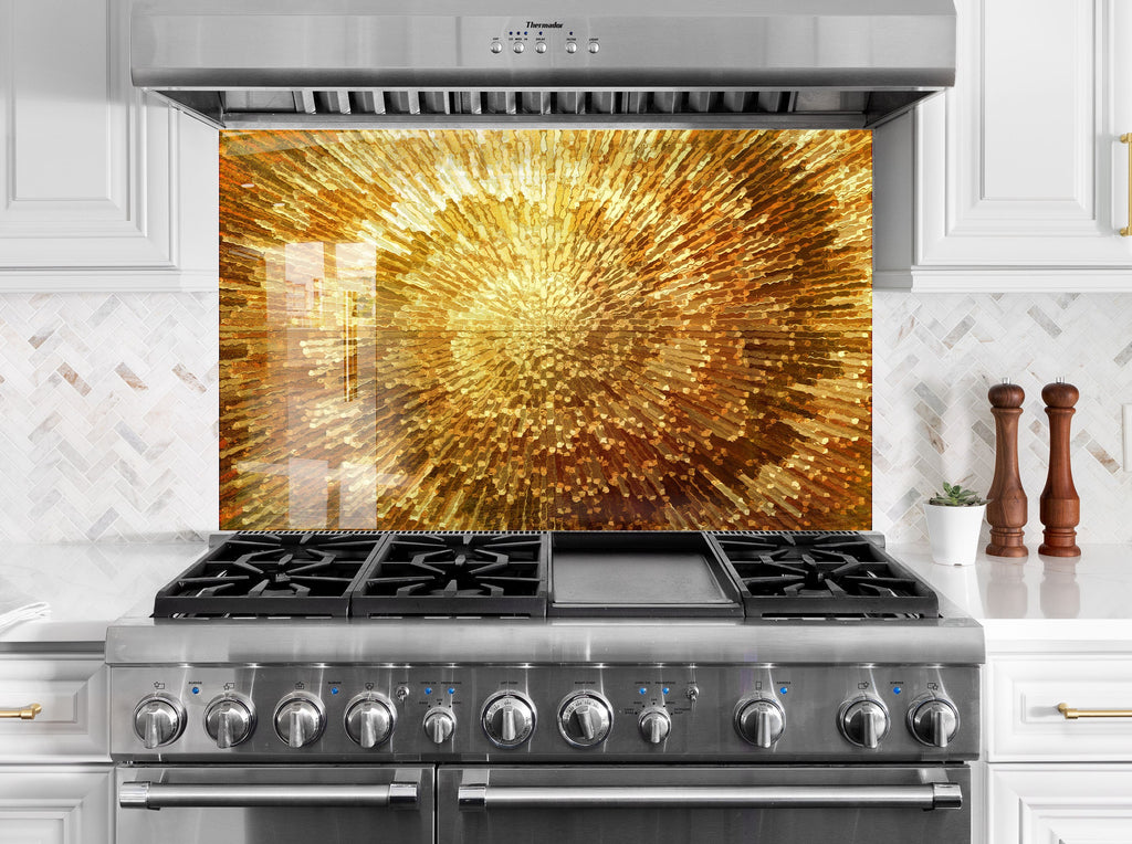 Abstract Tempered Glass Backsplash-BacksplashArtworks
