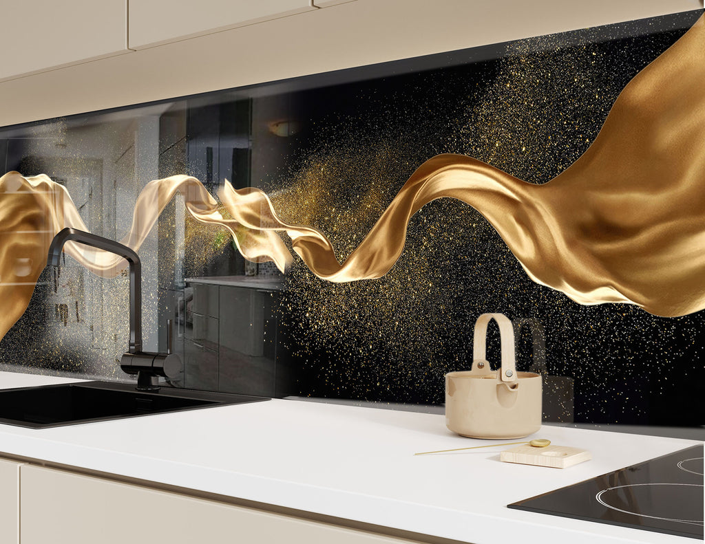 Abstract Tempered Glass Backsplash-BacksplashArtworks