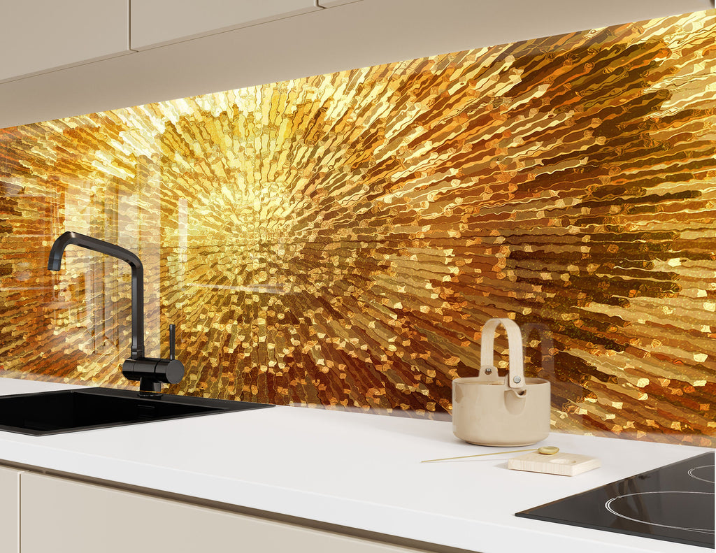 Abstract Tempered Glass Backsplash-BacksplashArtworks