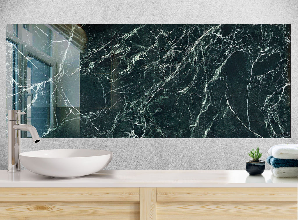 Emerald Marble - Glass Kitchen Backsplash-BacksplashArtworks