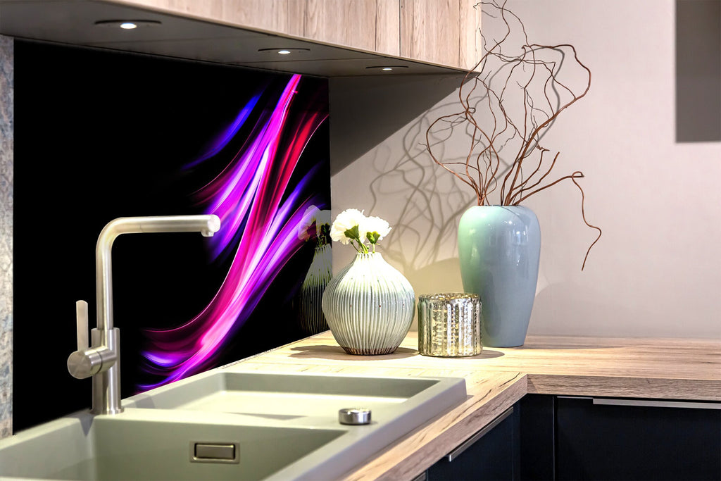 Abstract Tempered Glass Backsplash-BacksplashArtworks