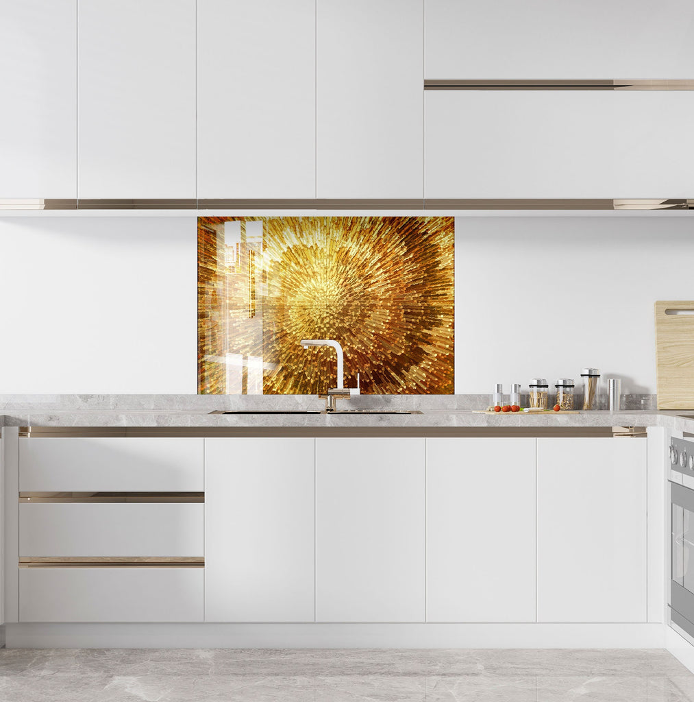 Abstract Tempered Glass Backsplash-BacksplashArtworks