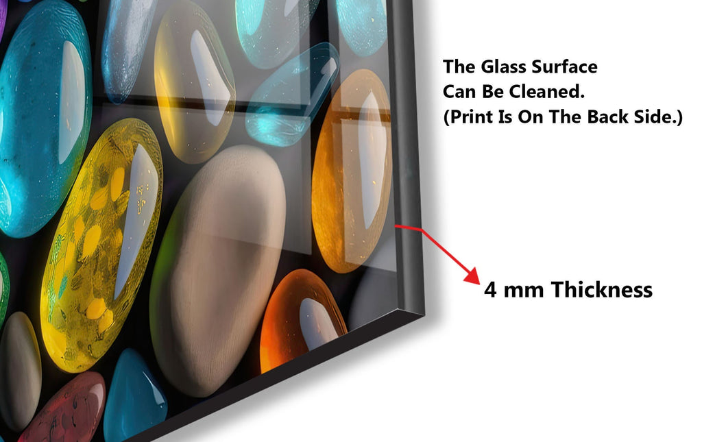 Zen Spa Stones Tempered Glass Backsplash-BacksplashArtworks