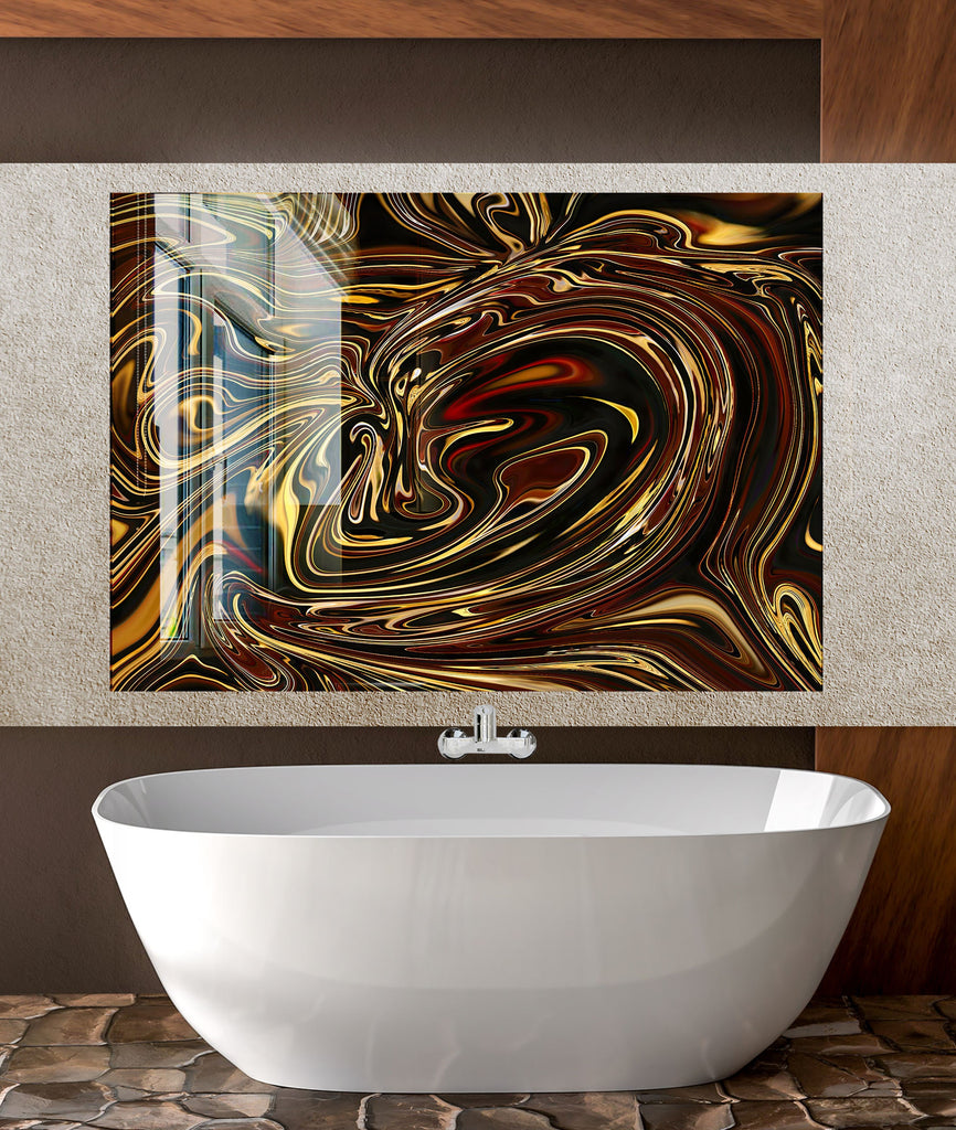 Abstract Tempered Glass Backsplash-BacksplashArtworks
