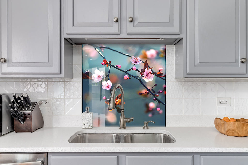 Sakura Tempered Glass Backsplash-BacksplashArtworks
