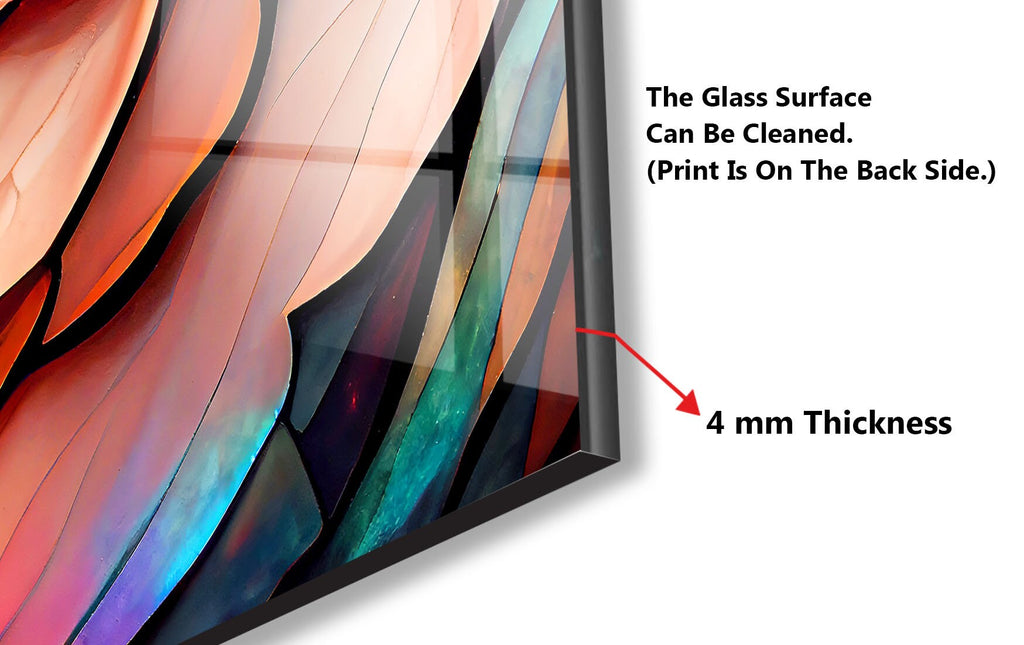 Rose Gold Stained - Glass Kitchen Backsplash-BacksplashArtworks