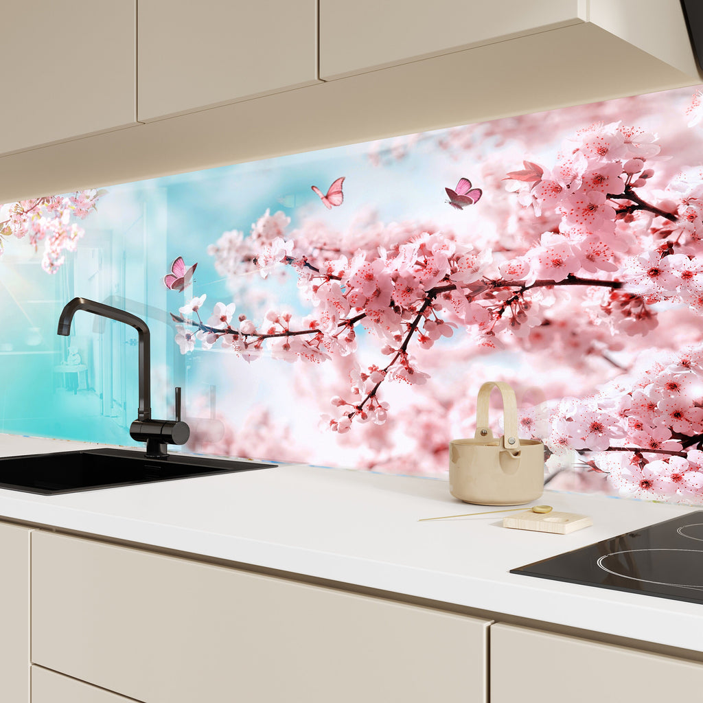 Sakura Tempered Glass Backsplash-BacksplashArtworks