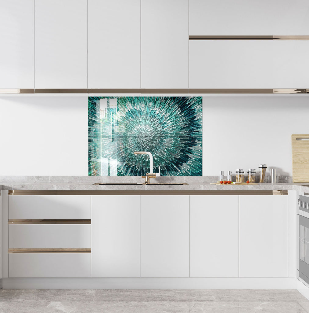 Abstract Tempered Glass Backsplash-BacksplashArtworks