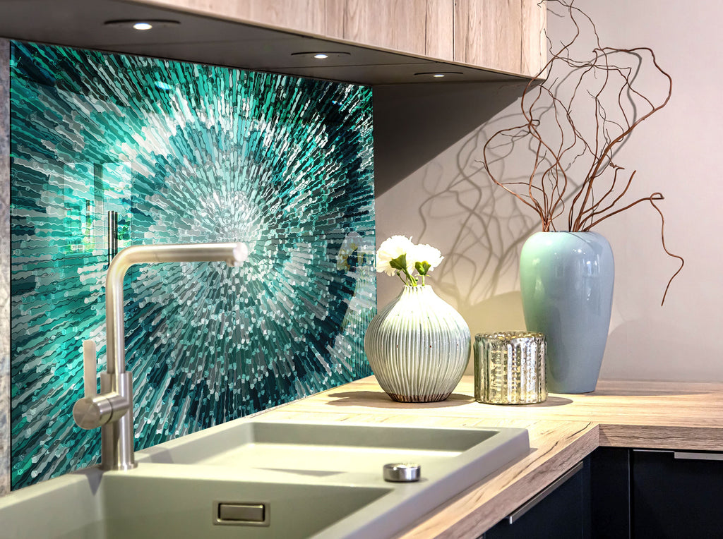 Abstract Tempered Glass Backsplash-BacksplashArtworks