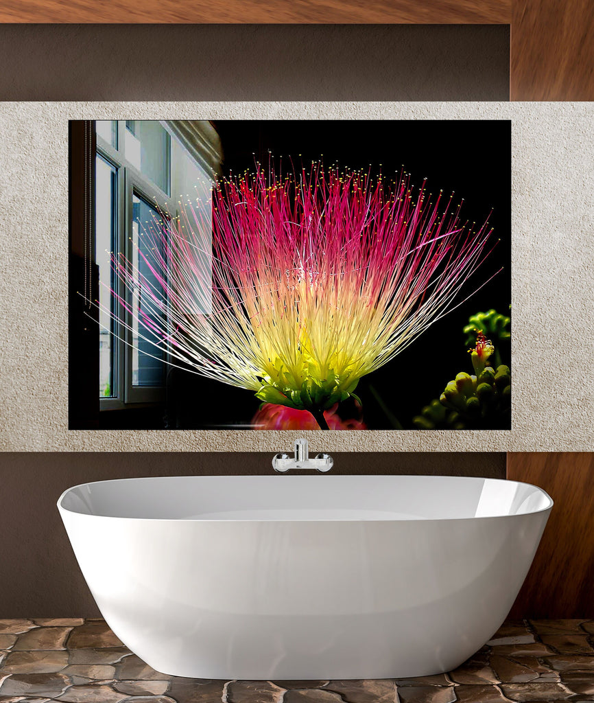 Botanical Floral Tempered Glass Backsplash-BacksplashArtworks