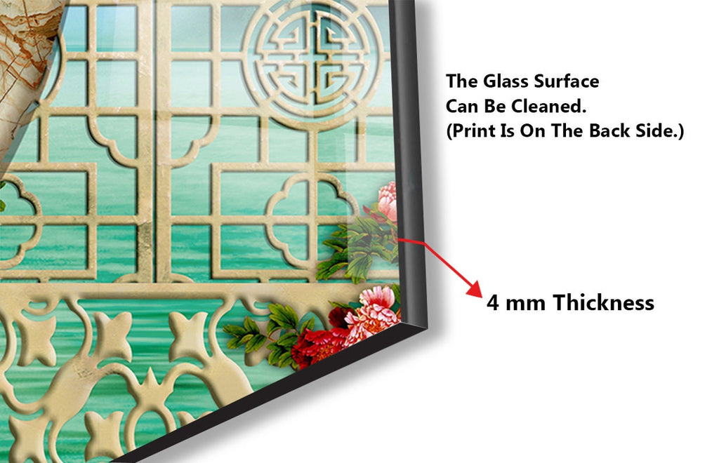 Divine Harmony Stained - Glass Kitchen Backsplash-BacksplashArtworks