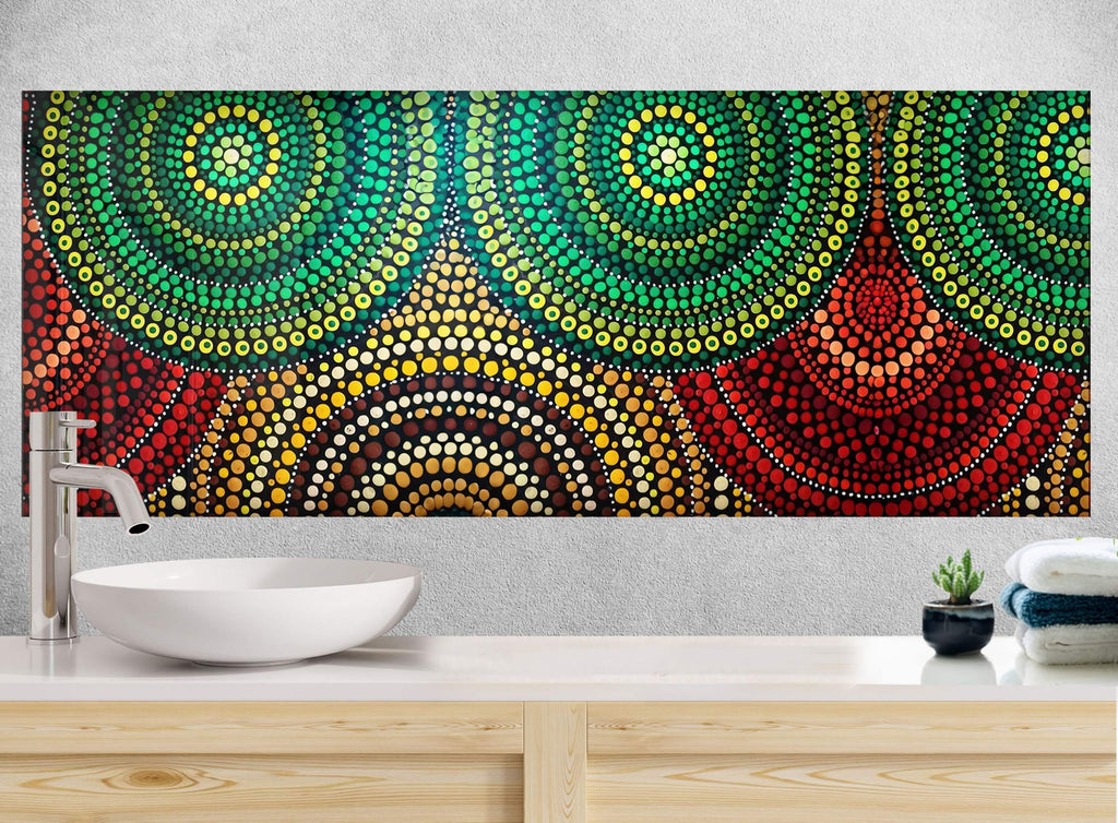 Bohemian Mandala Style - Glass Kitchen Backsplash-BacksplashArtworks