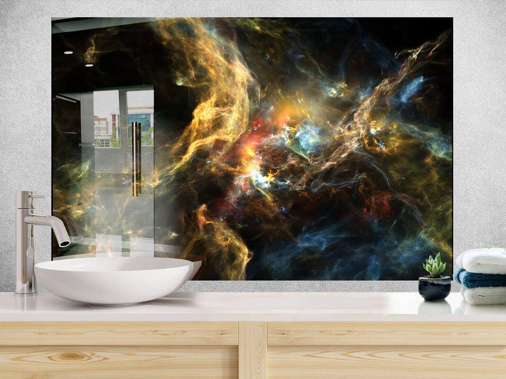 Abstract Tempered Glass Backsplash-BacksplashArtworks