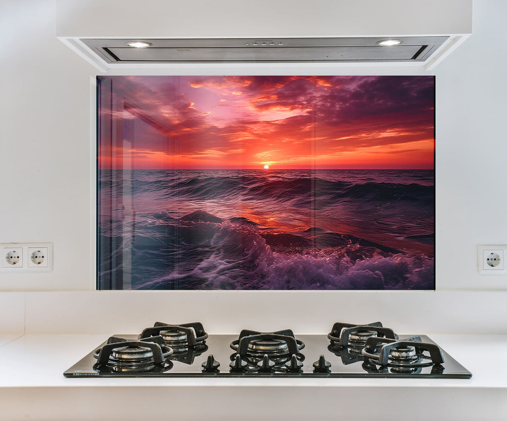 a picture of a sunset over a body of water