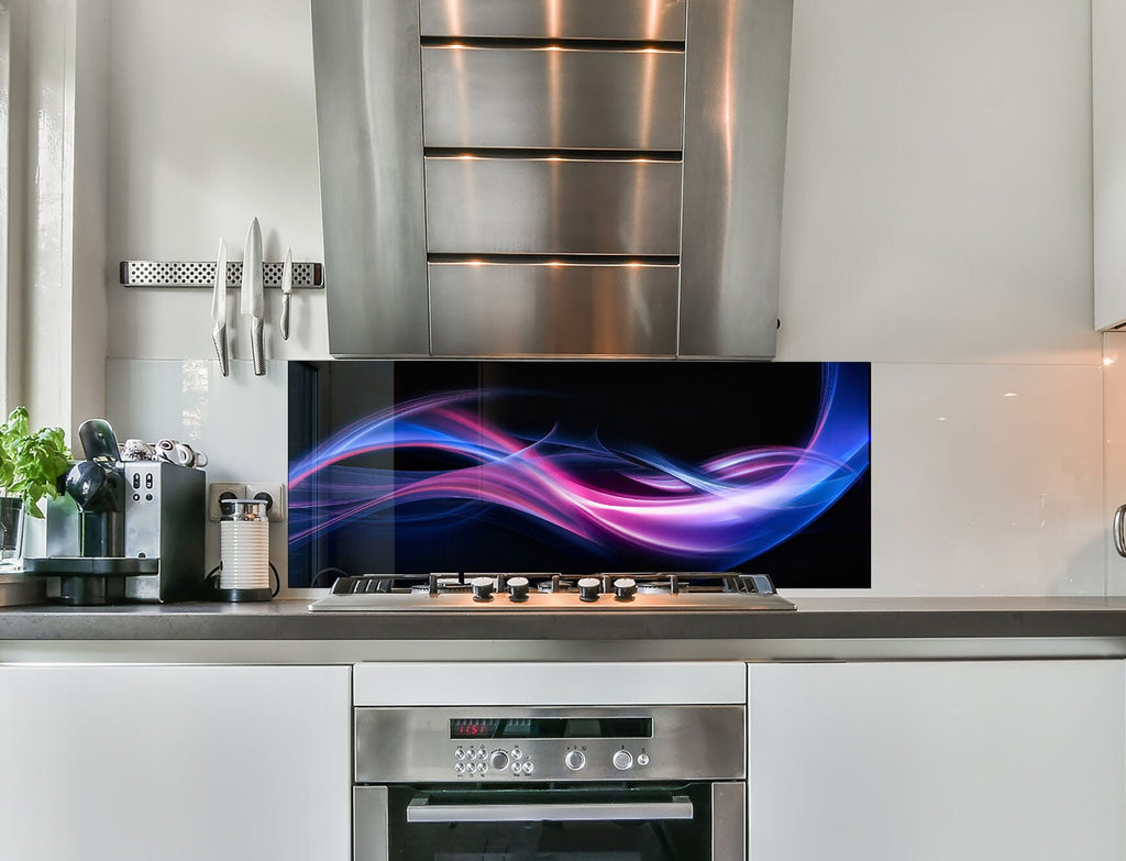 Abstract Tempered Glass Backsplash-BacksplashArtworks