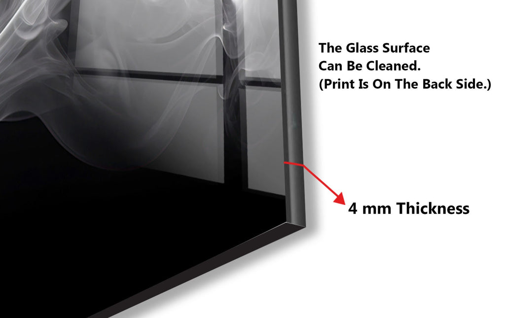 a black and white photo of a window with smoke coming out of it
