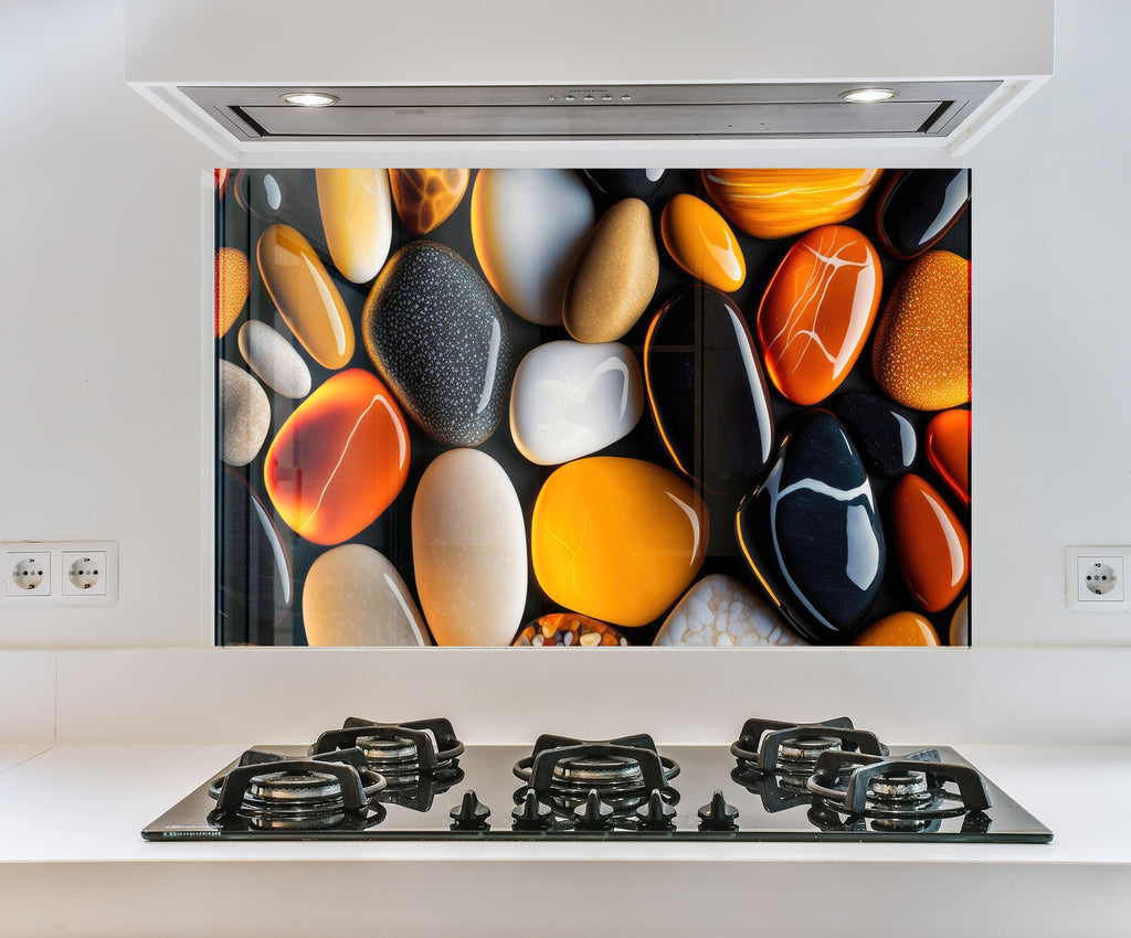 a picture of a stove top with rocks on it