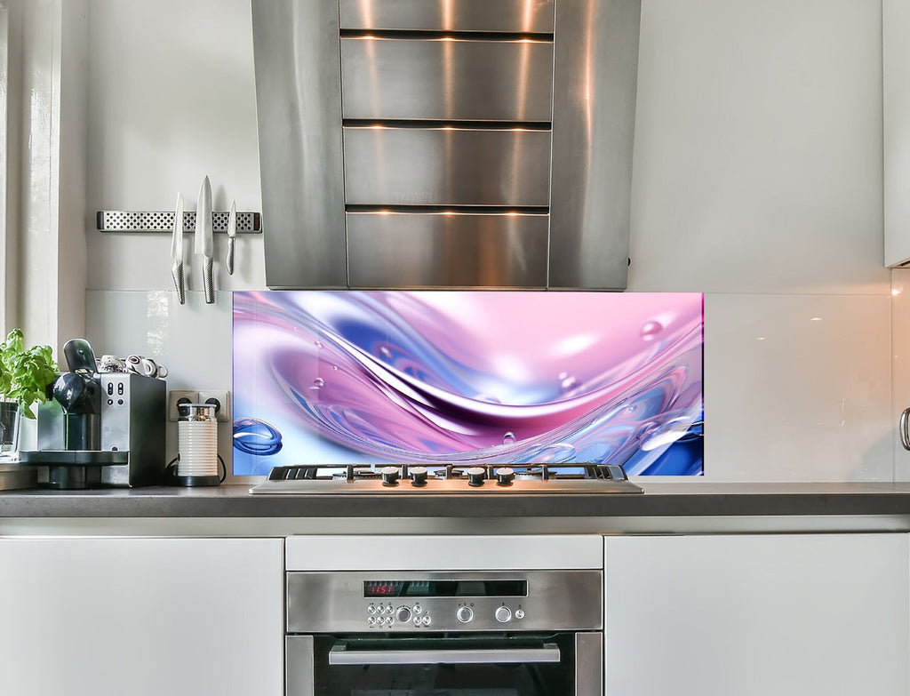 Abstract Tempered Glass Backsplash-BacksplashArtworks