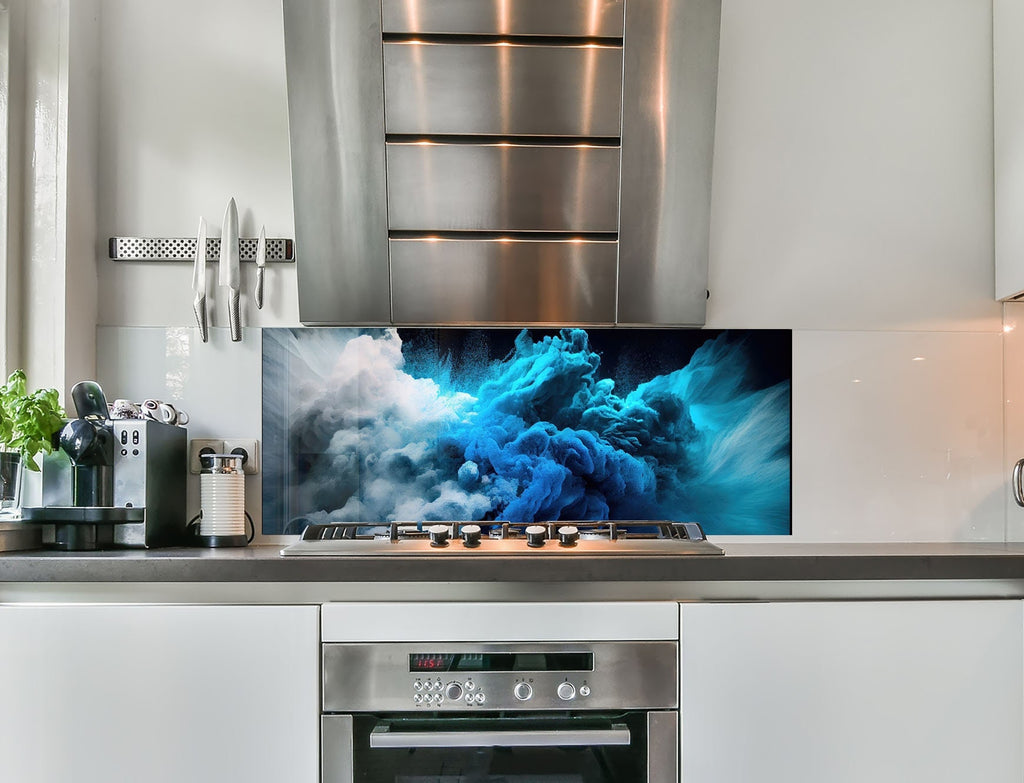 Abstract Tempered Glass Backsplash-BacksplashArtworks