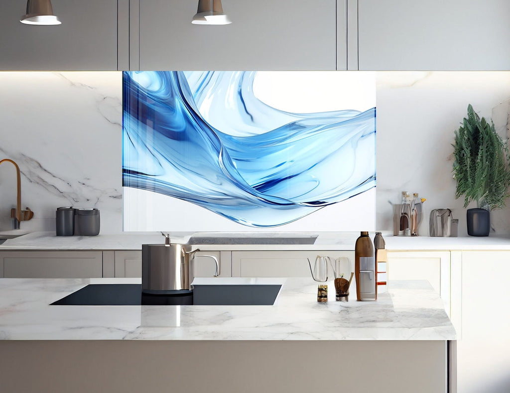 Abstract Tempered Glass Backsplash-BacksplashArtworks