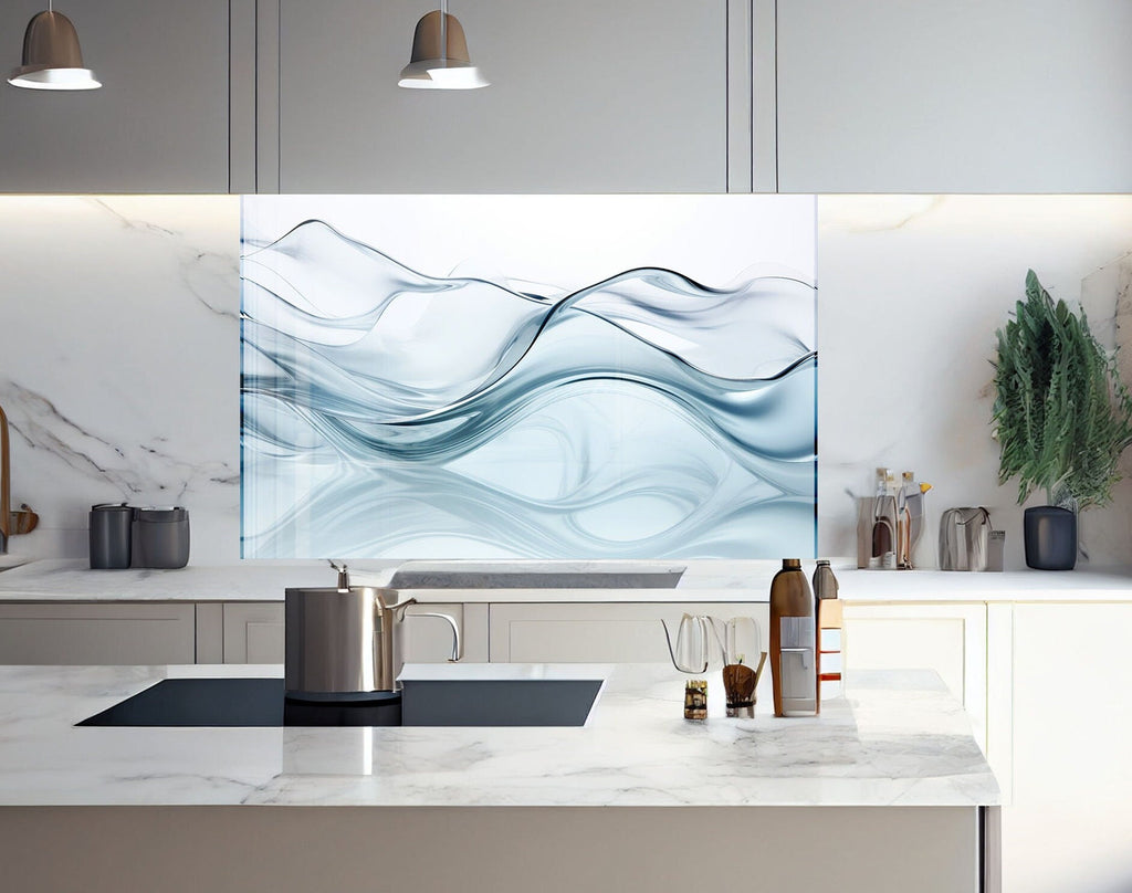 Abstract Tempered Glass Backsplash-BacksplashArtworks