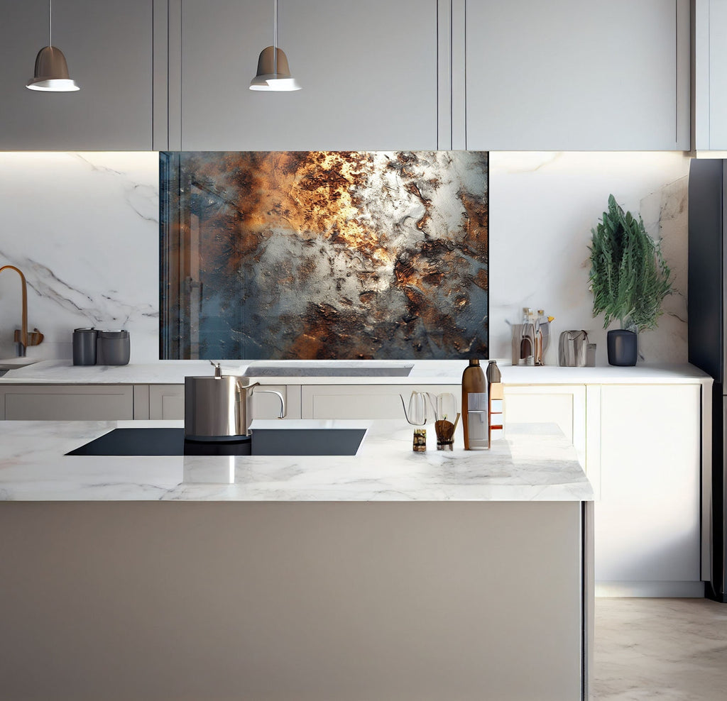 Abstract Tempered Glass Backsplash-BacksplashArtworks
